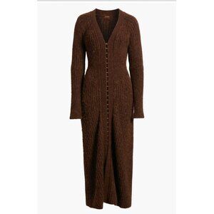 Cult Gaia Bessiana Sweater Dress in Java Brown long sleeve size XS nwt